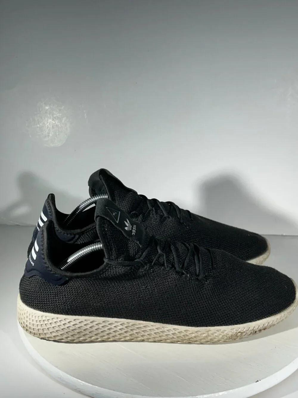 Adidas Pharrell Williams Shoes Mens Size 11 HU Core Black Tennis Sneakers Gym - Picture 5 of 12